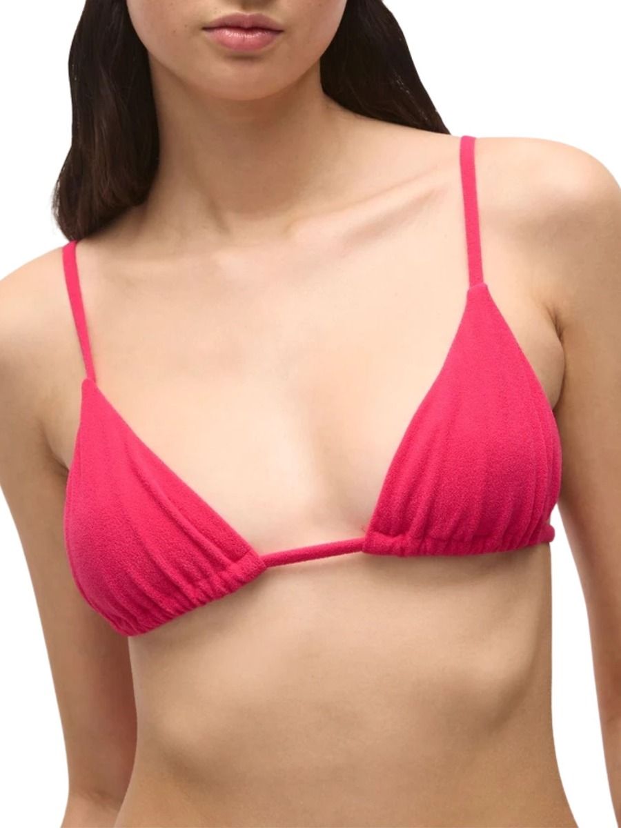 Lily String Bikini Top | Micro Terry | Pink