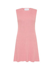 The Cleo Mini Dress Blush Cotton