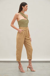 Natasha Trouser Dark Olive