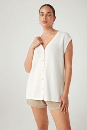 Poppy Organic Cotton Linen Short - Taupe