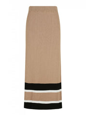 Breton Skirt Tan Stripe