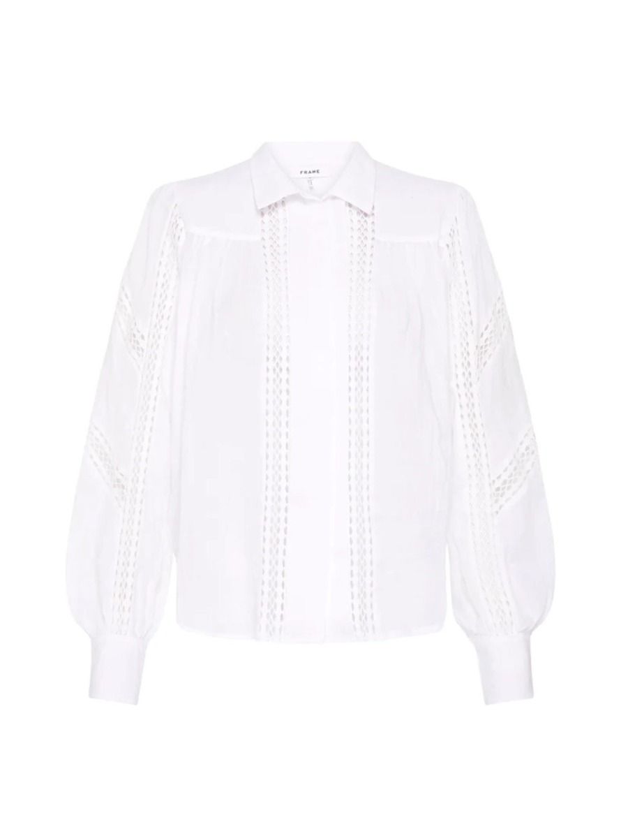 Panel Lace Button Up