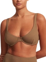 Underwire Plunge Top Cinnamon