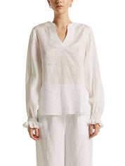 Oia Ramie Top White