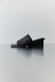 90s Macrame Wedge Heel - Black