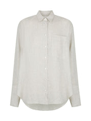 Long Sleeve Linen Pocket Shirt Oat