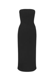 Strapless Tie Back Dress in Stretch Cupro