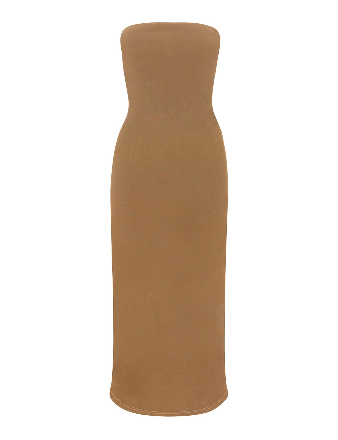 Strapless Tie Back Dress in Stretch Cupro