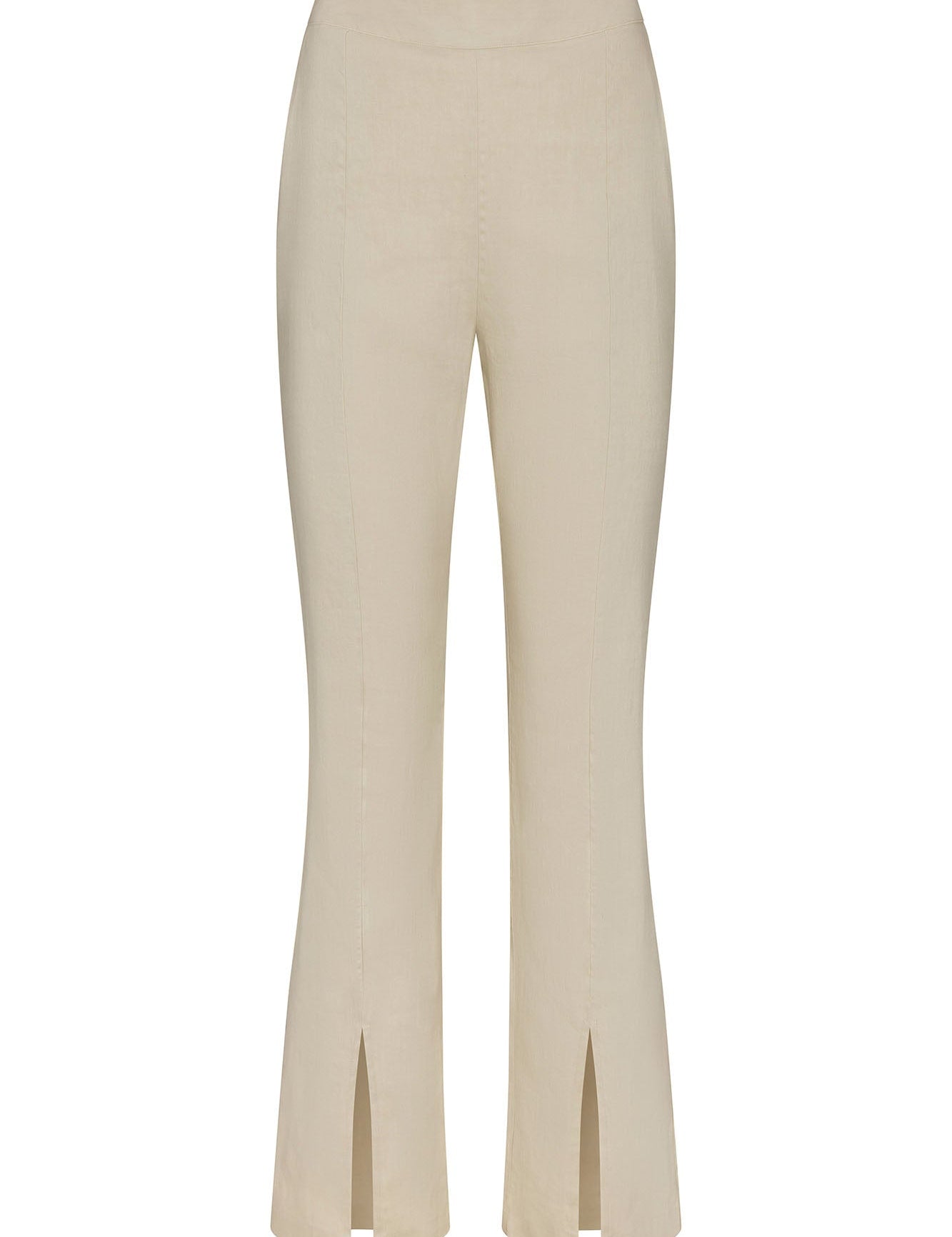 Front Slit Pant in Stretch Linen