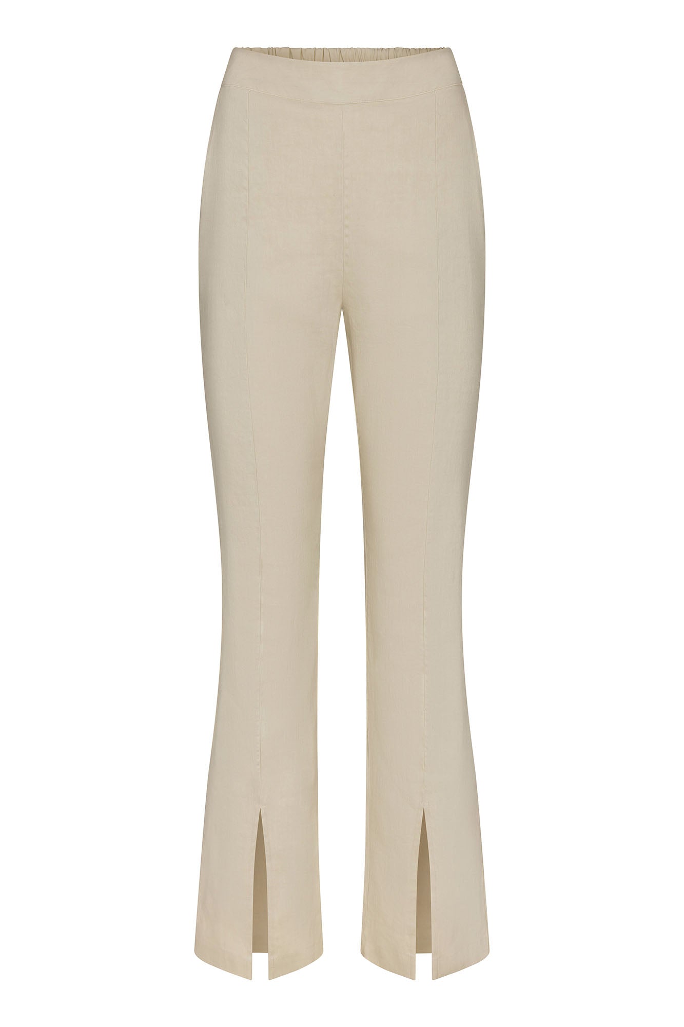 Front Slit Pant in Stretch Linen