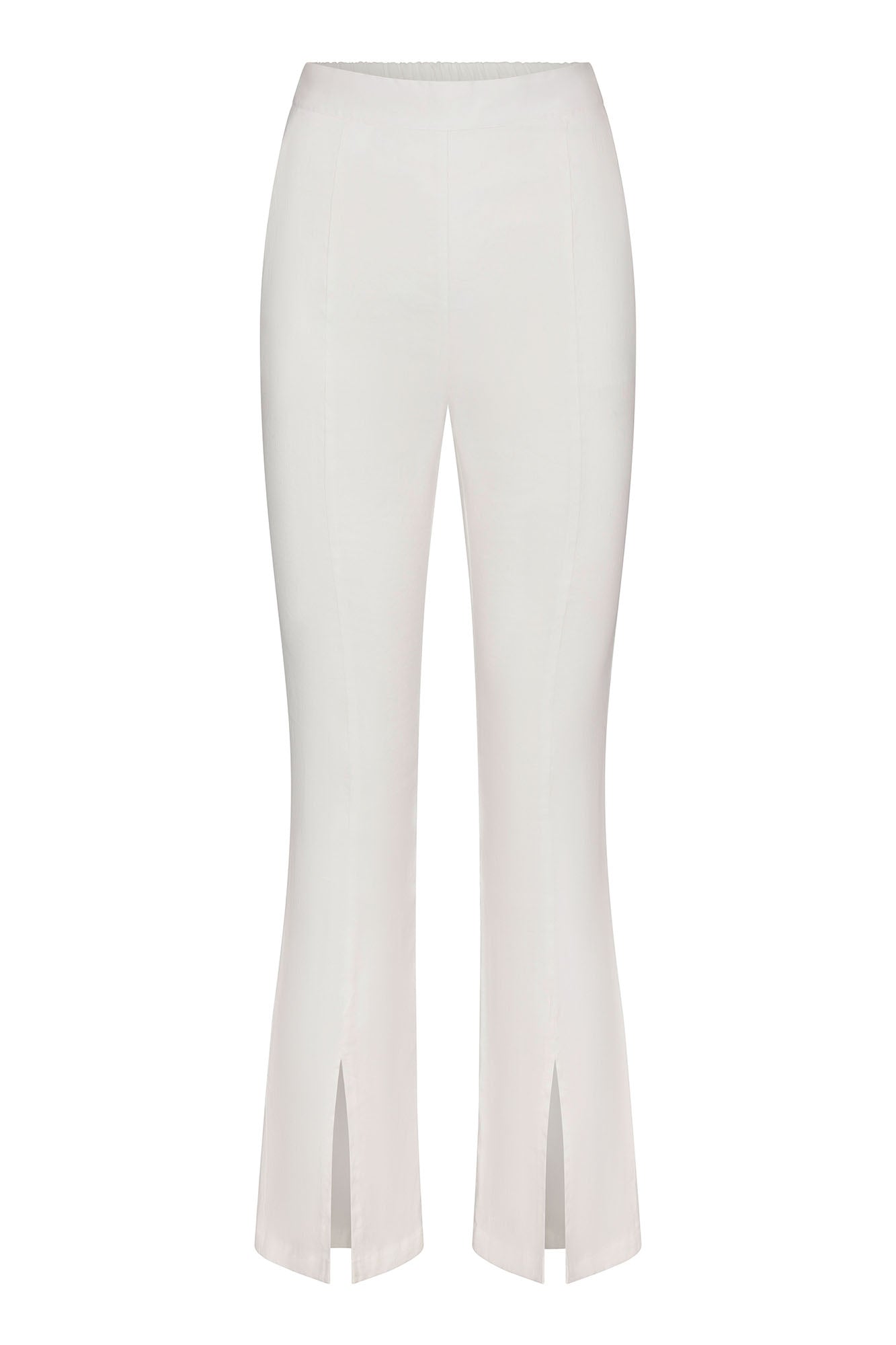 Front Slit Pant in Stretch Linen