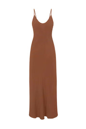 Harlow Bias Cut Slip Dress in Stretch Cupro