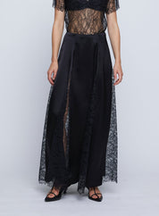 NYLA SKIRT - INK W/ BLACK LACE