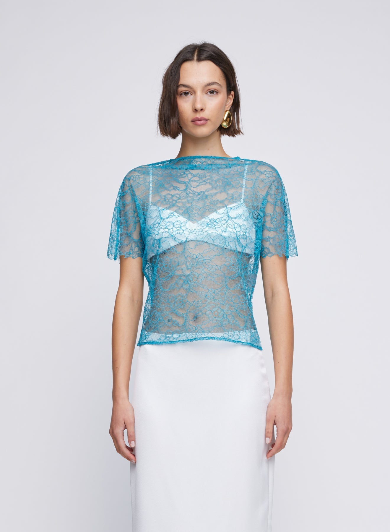 COCO TOP - TEAL LACE