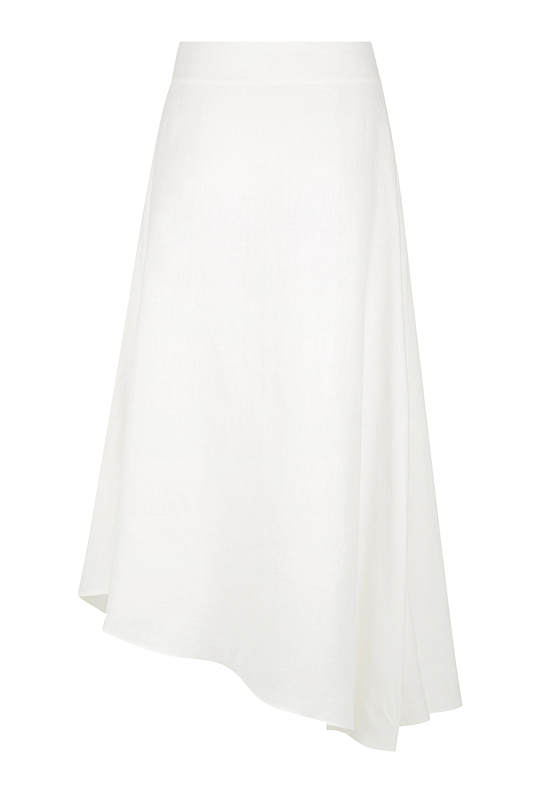 Asymmetric Linen Skirt Natural