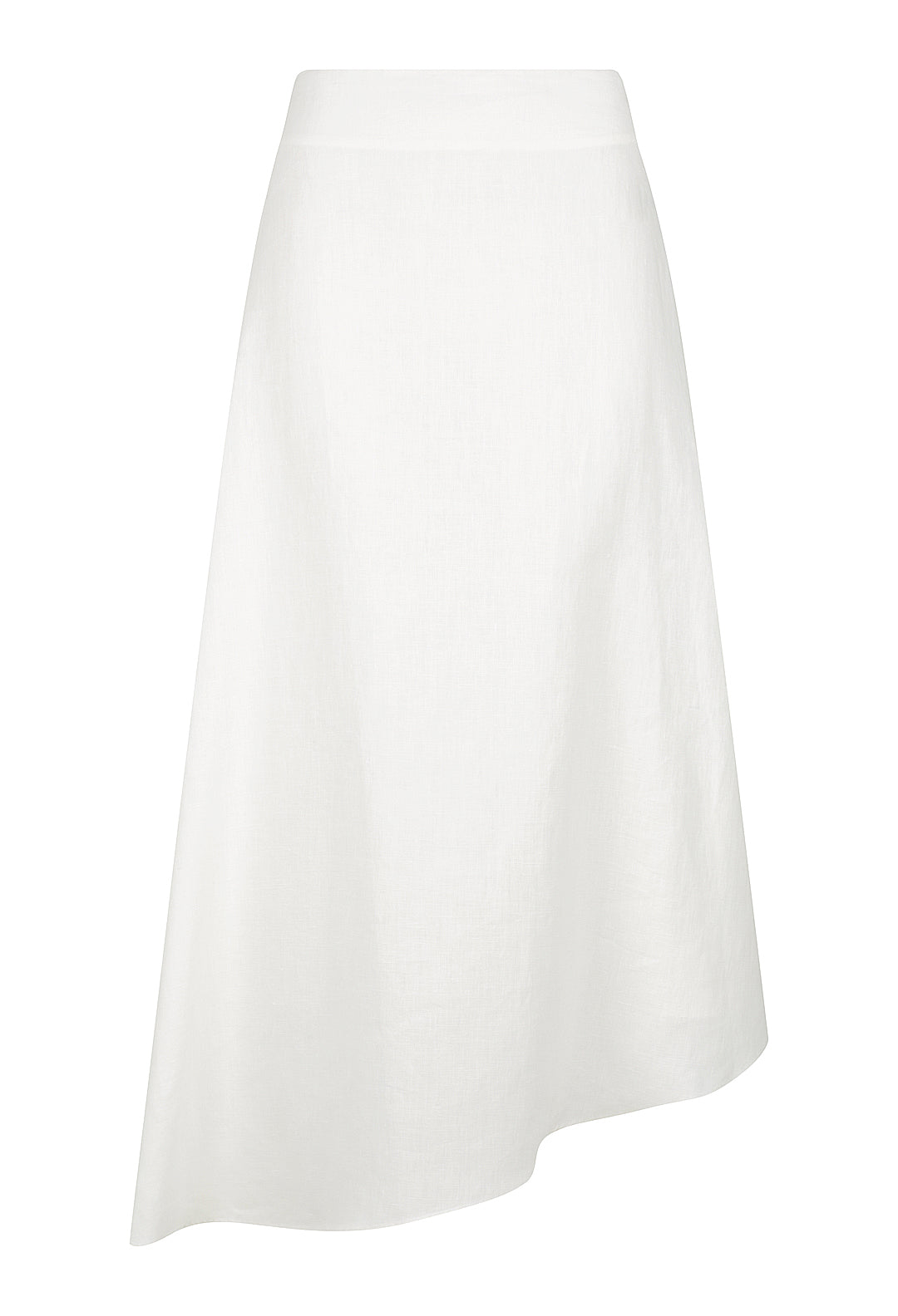 Asymmetric Linen Skirt Natural