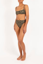 Midi High-Cut Bikini Bottom in Infinity Floral Print