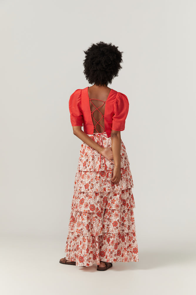 Lou Skirt - Island Bloom Print Island-Bloom