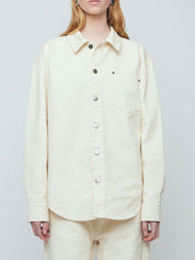 Womens Denim Shirt - Ivory