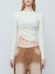 Nadine Knit L/S Top - Ivory