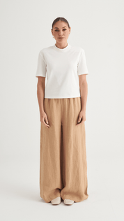 Essential Wide Leg Linen Pant, Butterscotch