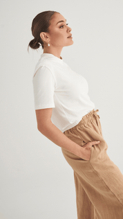 Essential Wide Leg Linen Pant, Butterscotch