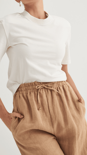 Essential Wide Leg Linen Pant, Butterscotch