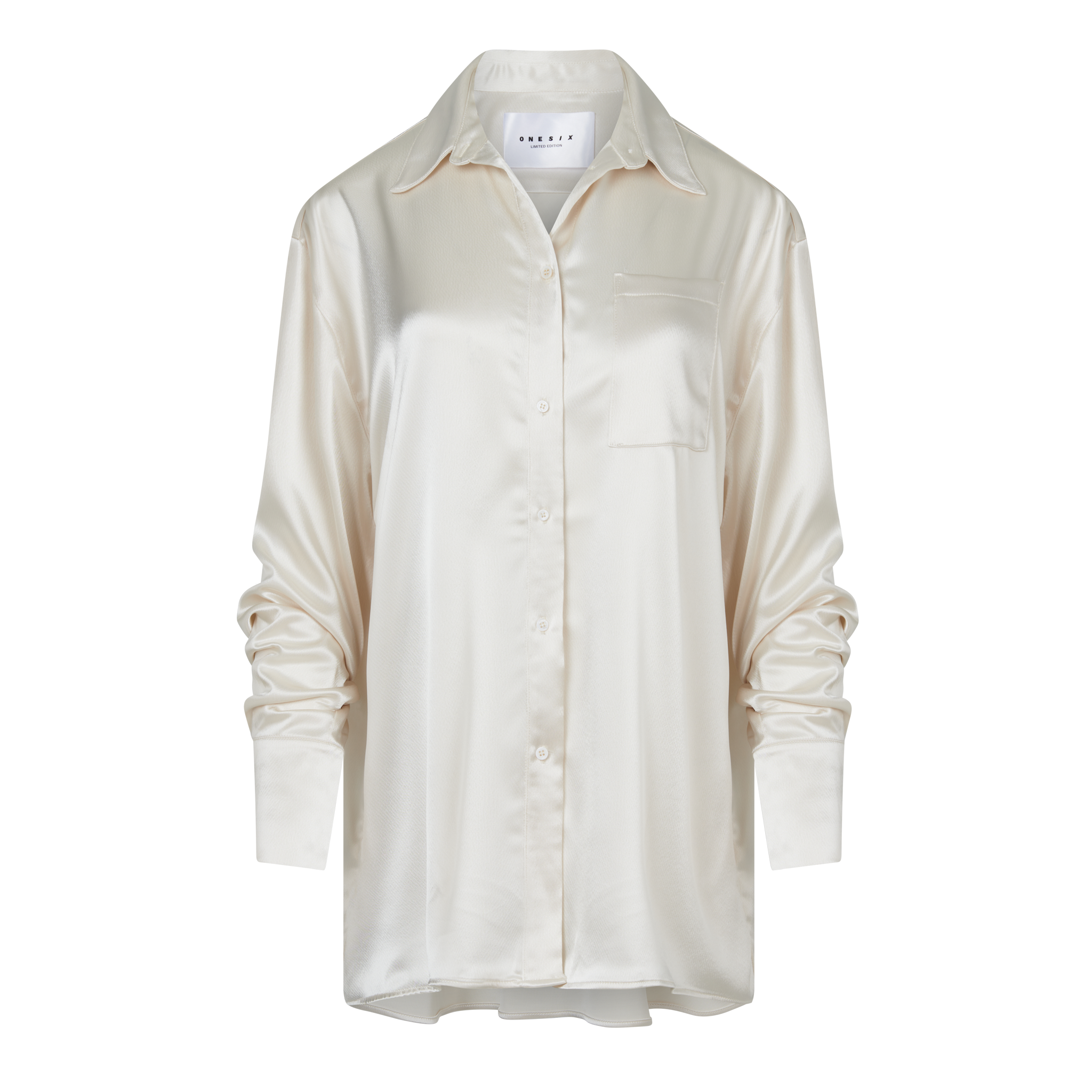 Signature Luxe Monogram Shirt, Ivory