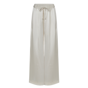 Luxe Essential Wide Leg Pant, Ivory Satin