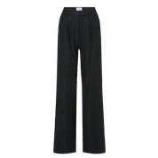 Signature Relaxed Tailored Trouser, Black Twill Tencel