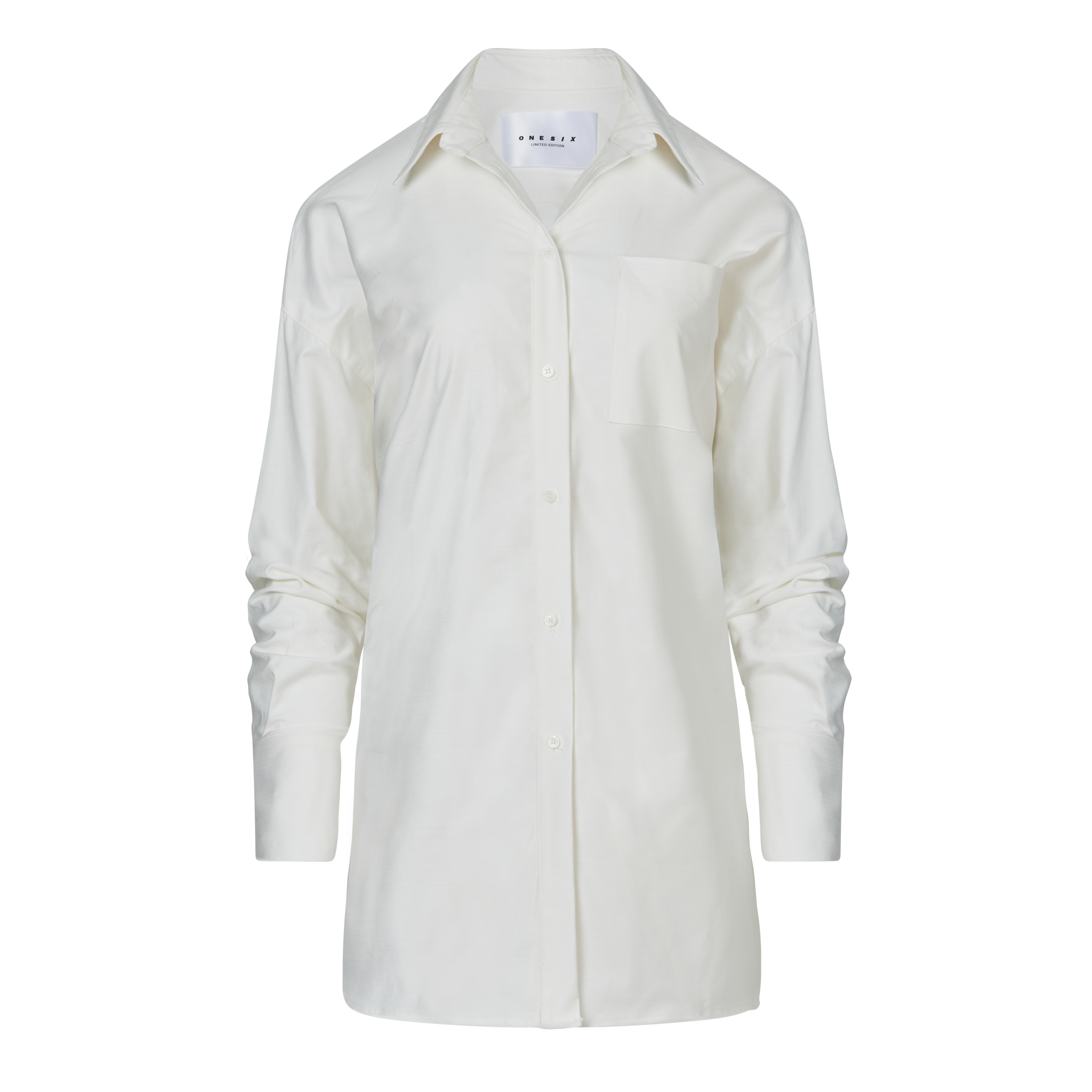 Signature Relaxed Monogram Cotton Shirt, White