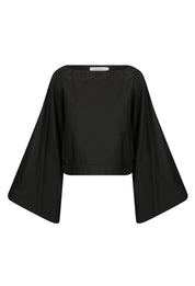 Cotton Cape Top Black