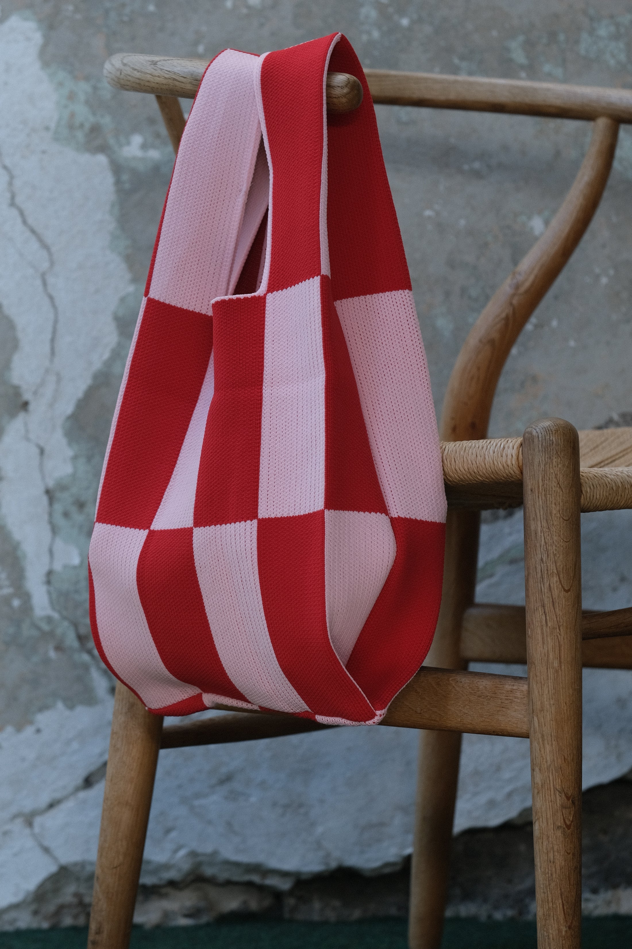 Liburan XS Checkered Tote Bag 2.0 – Red/Pink