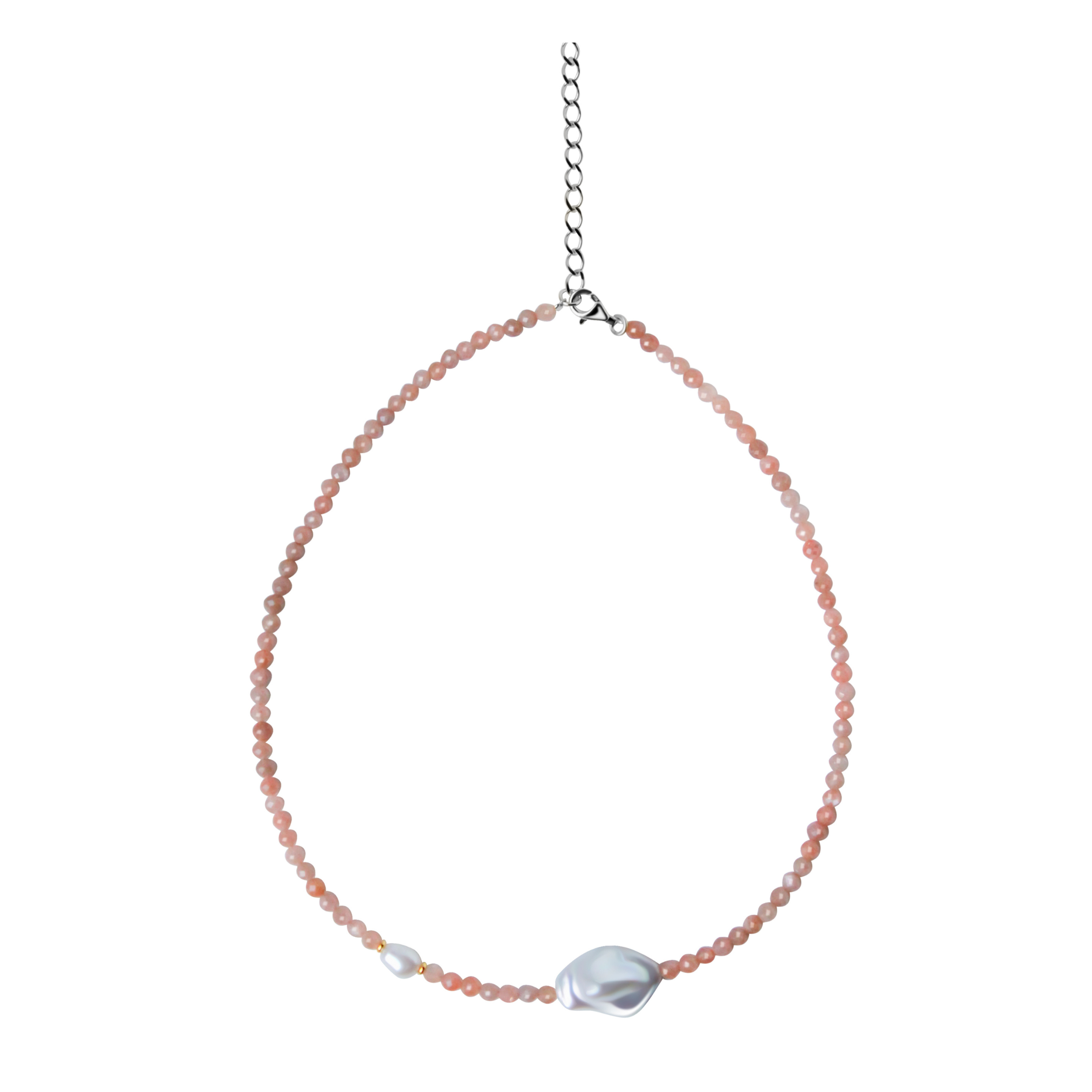 Dal Mare Crystal Bead and Pearl Necklace - Mango