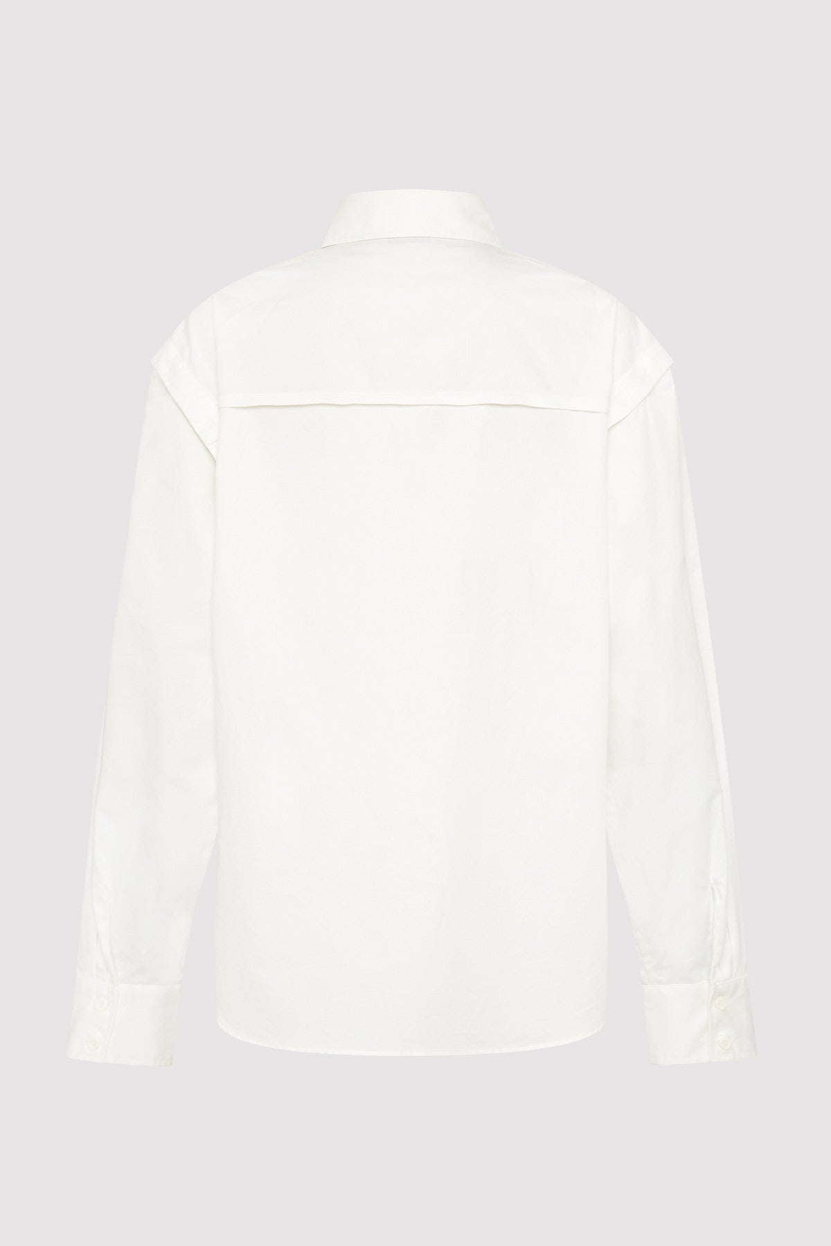 Detachable Sleeve Shirt - White