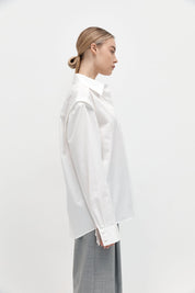 Detachable Sleeve Shirt - White