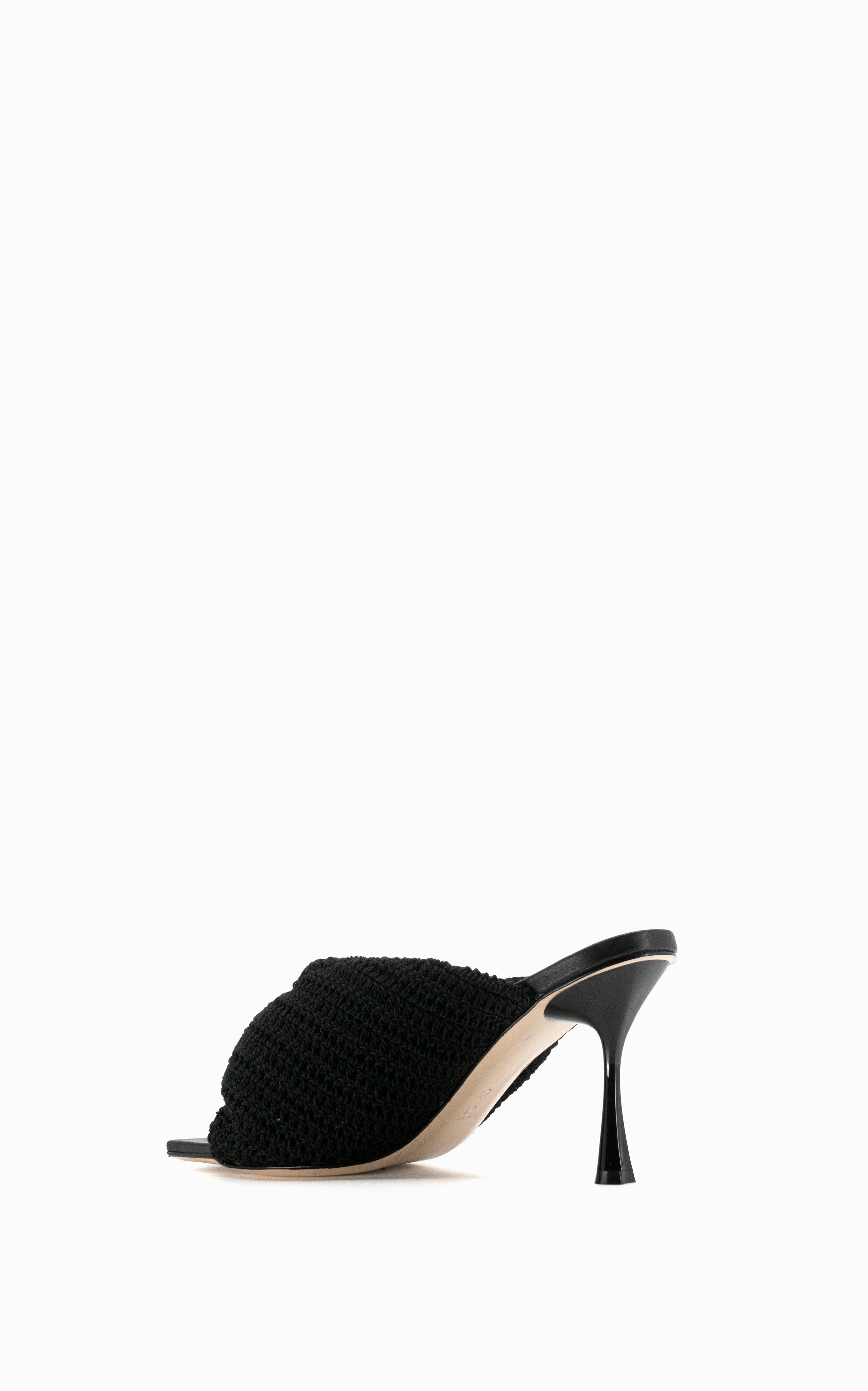 Croissant Crochet 90 Heel | Black