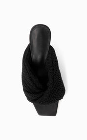 Croissant Crochet 90 Heel | Black
