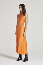 The Willa Dress - Tangelo Silk