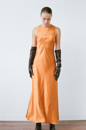 The Willa Dress - Tangelo Silk