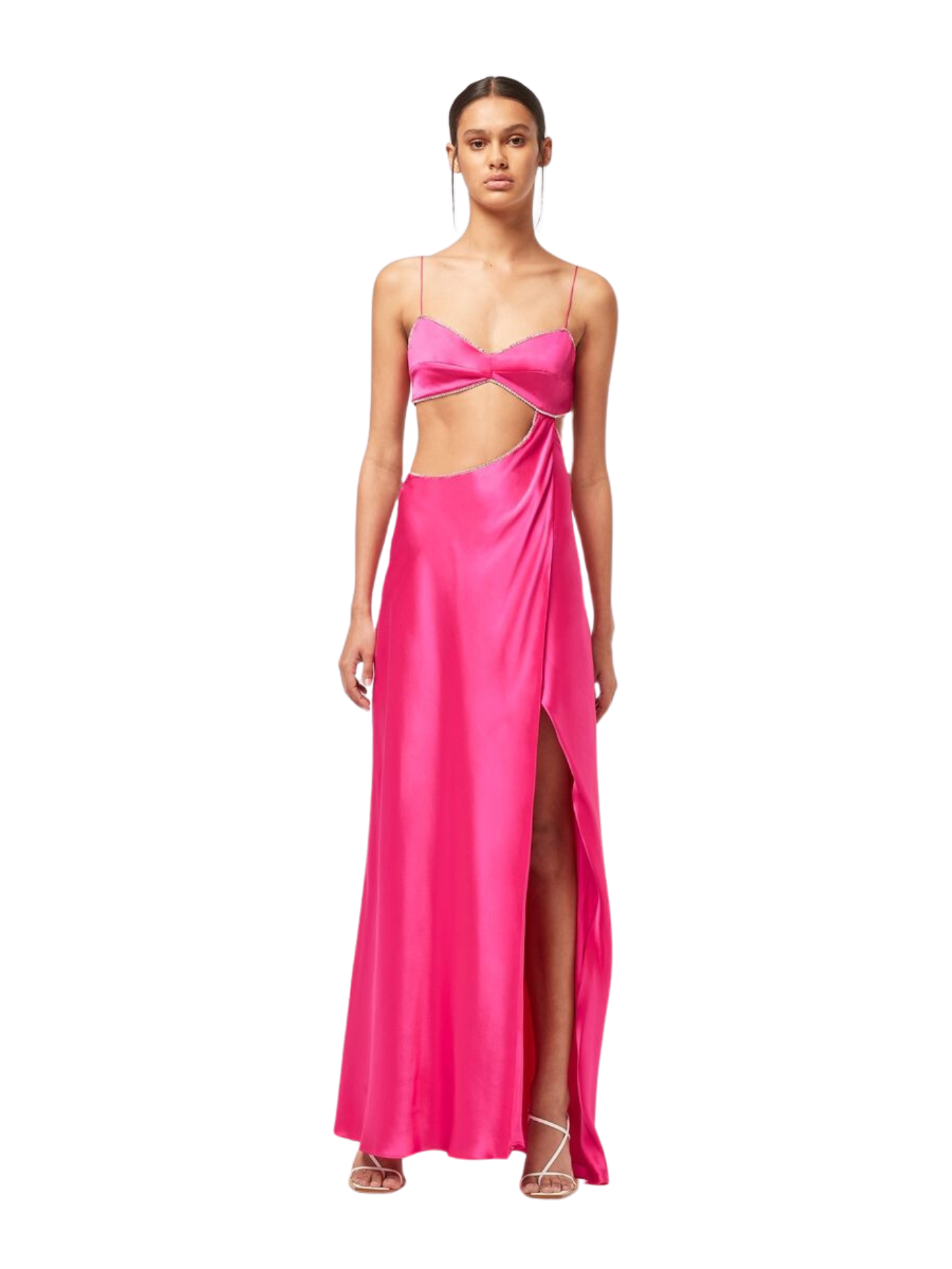 Crystalline Symic Bias Dress - Pink