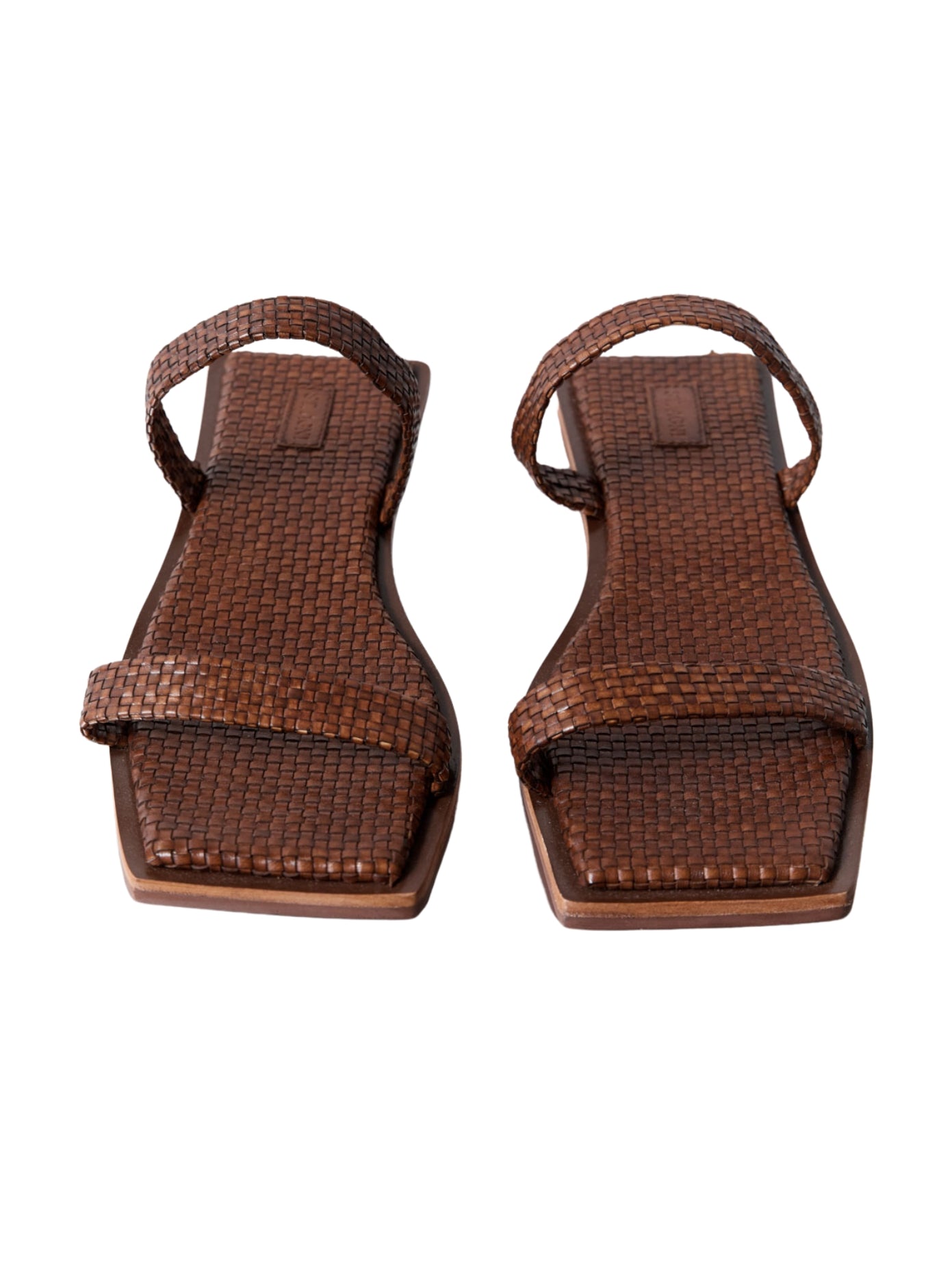 Woven Two Strap Slide - Antique Tan