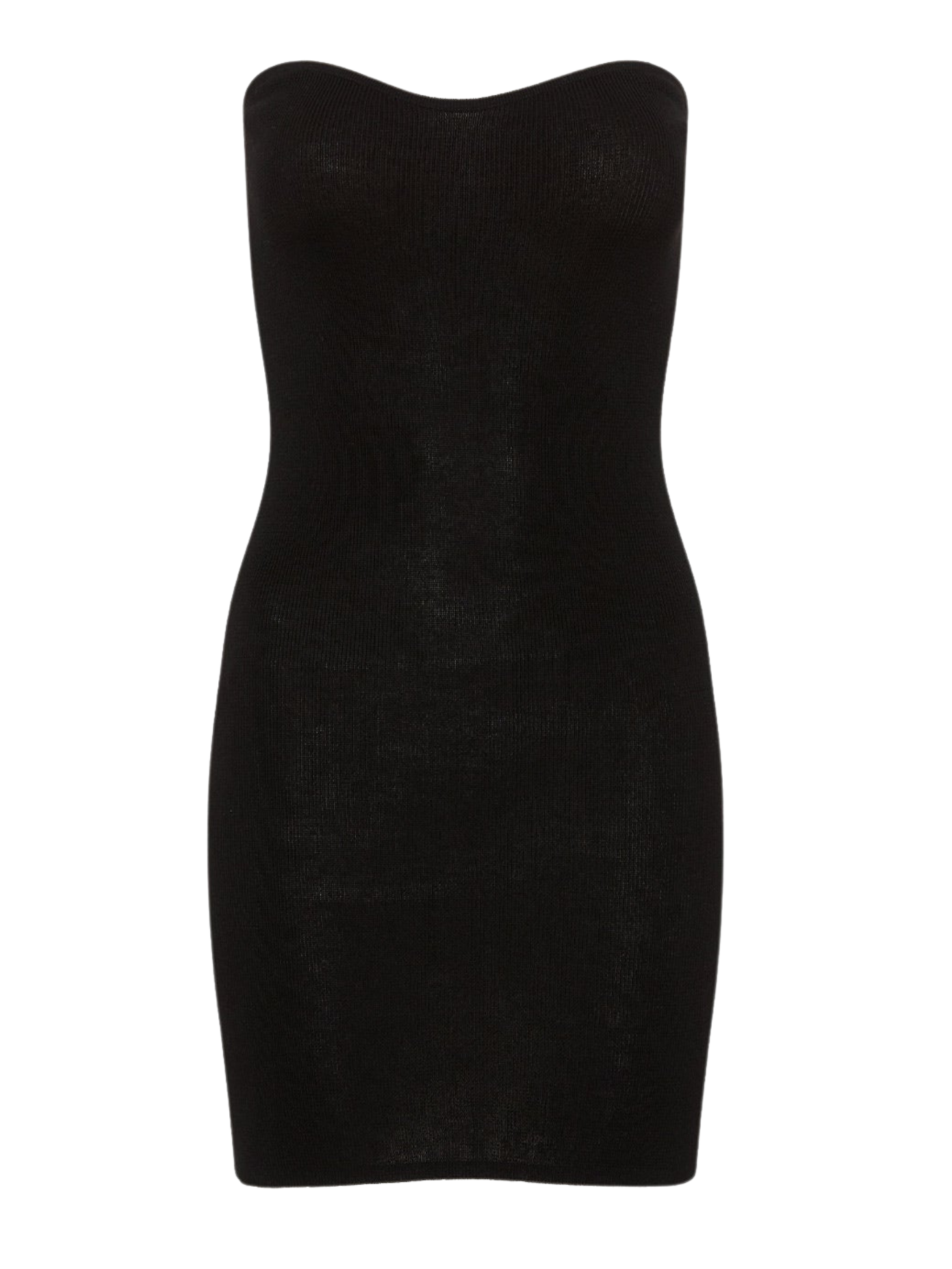 Curve Knit Mini Dress - Black