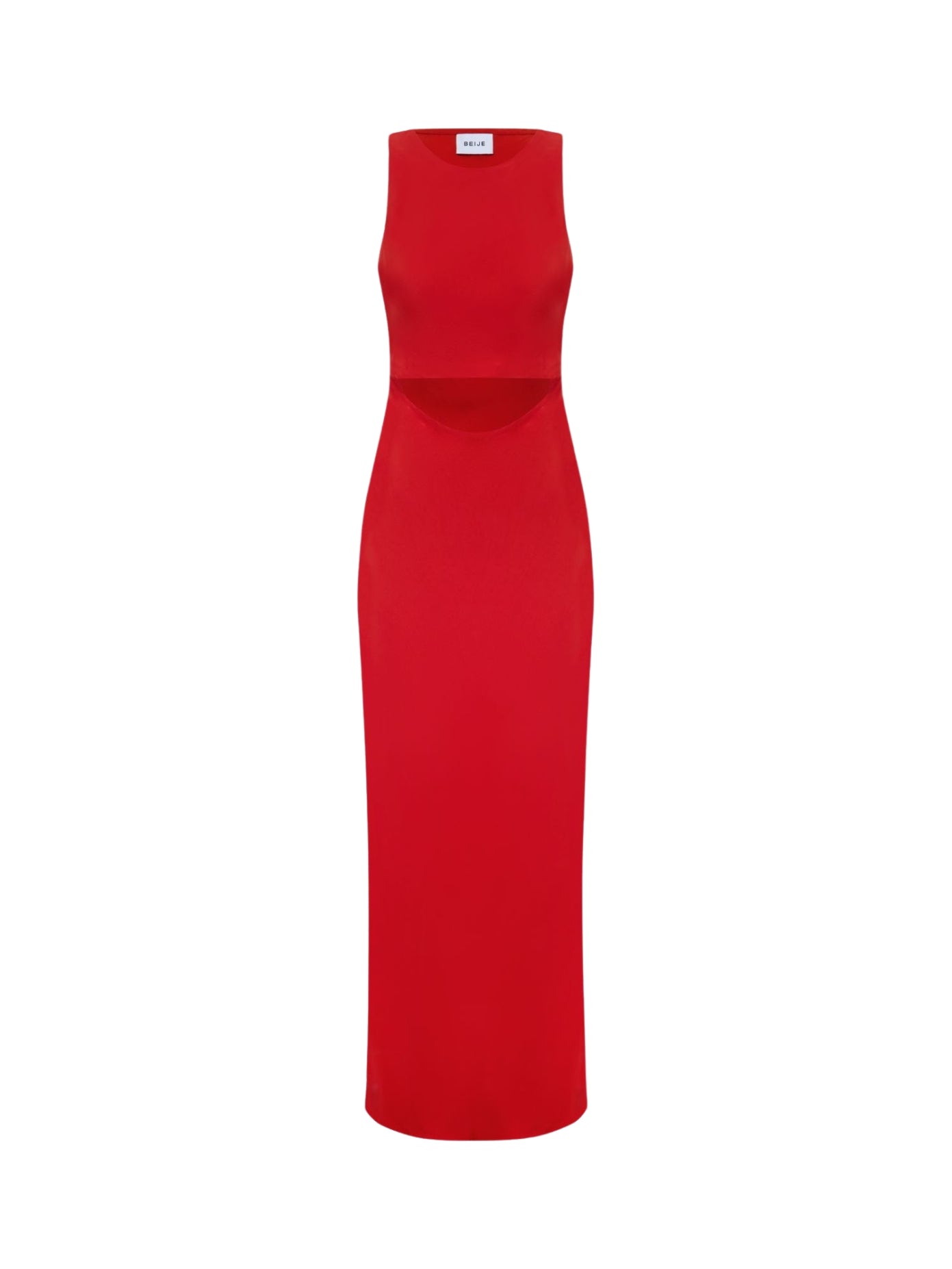 Bias Maxi Dress Vermillion Red