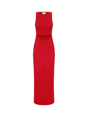 Bias Maxi Dress Vermillion Red