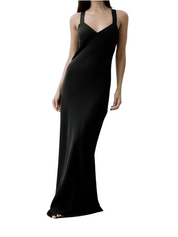 Ring Detail Maxi Dress - Black