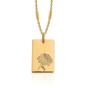 November (Chrysanthemum) Birth Flower Necklace