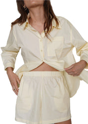 Daily Set Cotton Short - Pale Yellow