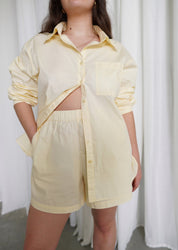 Daily Set Cotton Short - Pale Yellow