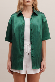 Leisure Shirt Taffeta Emerald